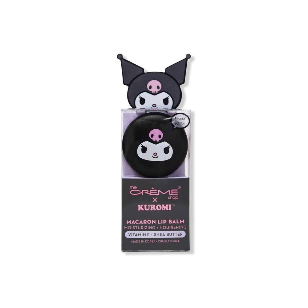 The Crème Shop Kuromi Macaron Lip Balm ( raspberry cream puff )